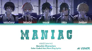 [AI Cover] Genshin Characters — MANIAC (VIVIZ) | How Would Sing 「 Color Coded 」