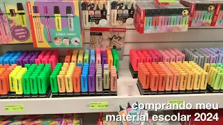 comprando meu material escolar 2024 | volta às aulas ✨