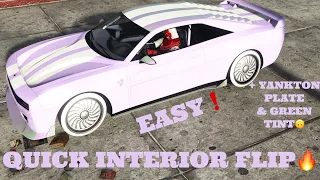 *NEW* GTA ONLINE QUICK INTERIOR FLIP ALSO YANKTON PLATE & GREEN TINT XBOX PS4 PS5 1.67