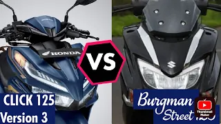 Honda Click 125 V3 vs. Suzuki Burgman Street 125 | Specs & Price Comparison Philippines