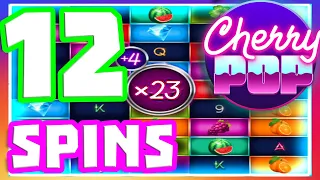 CHERRY POP 🍒SLOT BIG WIN LETS GO HERE OMG BONUS BUYS CAN PAY 12 FREE SPINS UP TO 23X MULTIPLIER‼️😳