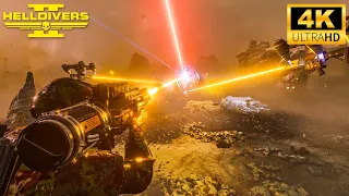 HELLDIVERS 2: OP LASER CANNON INCINERATES BUGS - 4K Ultra Graphics Gameplay (No Commentary)