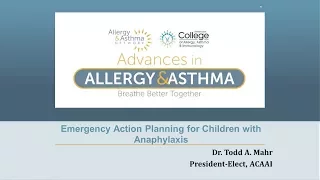 Emergency Action Planning for Children with Anaphylaxis