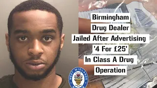 Birmingham Drug Dealer Jailed For '4 for £25' Class A Drug Operation #News