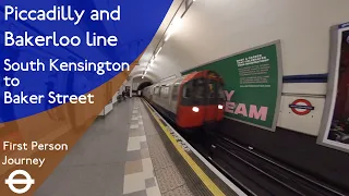 London Underground First Person Journey - South Kensington to Baker Street Via Piccadilly Circus