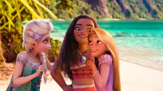 The Island of Sea Monsters - Moana, Rapunzel, Elsa (Crossover).