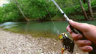 Fishing  INDIANA for Creek Smallmouth Bass