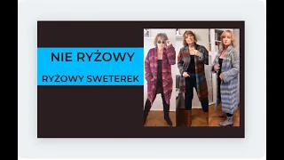 Nie ryżowy, ryżowy sweterek.