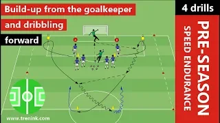 Build-up from the goalkeeper and dribbling forward | exercise to develop speed endurance