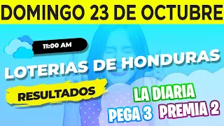 Sorteo 11AM Loto Honduras La Diaria Pega 3 Premia 2 Domingo 23 de Octubre del 2022 | Ganador 😱🤑💰💵