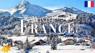 Winter France 4K Ultra HD • Stunning Footage USA, Scenic Relaxation Film with Calming Music