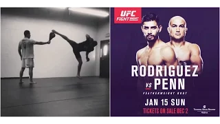 Yair Rodriguez training for BJ Penn fight at UFC Phoenix