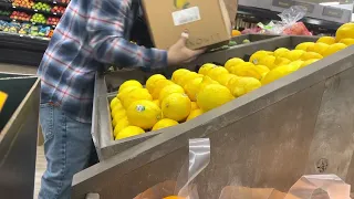 How to rotate large lemons in the produce department 100% rotation