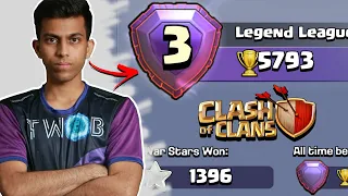 new RECORD rank #3 for me in legend league (Clash of Clans)