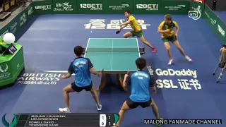 [卓球]JEOUNG Youngsik/LIM Jonghoon vs POWELL David/TOWNSEND Kane| Highlights MT | 2018 World Team Cup