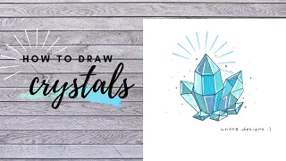 how to draw crystals !! crystal drawing tutorial