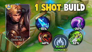 WTFF!! X-BORG ONE SHOT BUILD BURST DAMAGE 😱!! BEST BUILD X-BORG TOP 1 GLOBAL || MLBB 🔥