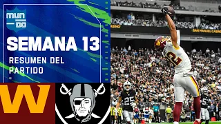 Washington Football Team vs Las Vegas Raiders | Semana 13 2021 NFL Game Highlights