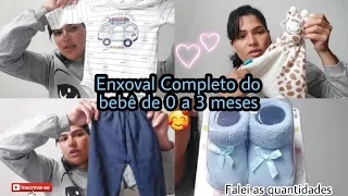 PARTE 1* | ENXOVAL COMPLETO DO BEBÊ DE 0 A 3 MESES | MOSTREI TODOS E FALEI AS QUANTIDADES