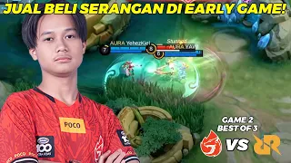 JUAL BELI SERANGAN DI EARLY GAME! - AURA vs RRQ HOSHI Game 2 #KBreakdown