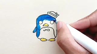 Drawing Funko Pop Tuxedo Sam from Sanrio