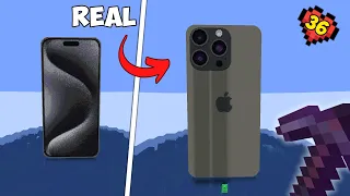 I Built a REAL iPhone 15 Pro Max in Minecraft Hardcore