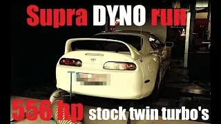 DYNO BPU Supra 2JZGTE - 556hp on stock twin turbos