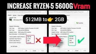 Increase Ryzen-5 5600g Vram/Video Memory | 100% Working | Towhid Ibny Hassan