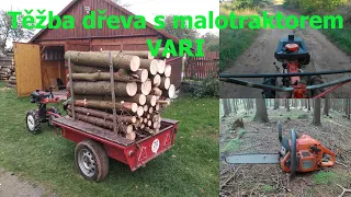 Malo traktorvlog  01 - Těžba dřeva s malotraktorem VARI
