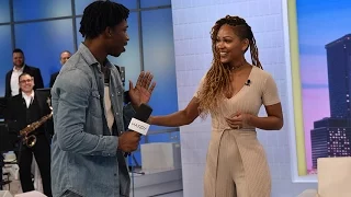 Meagan Good Surprises a Fan!