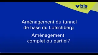 Aménagement du tunnel de base du Lötschberg.