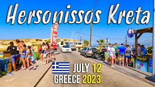 Hersonissos Kreta, walking tour 4k, Crete Greece, 2023