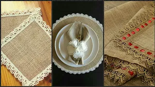 New Jute Table Runners & Mat Home Decoration Idea's