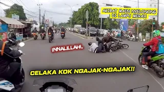 Karma Akibat Terobos Lampu Merah - Keributan Angkot vs Angkot - W175 NightRide Crash || RH#124