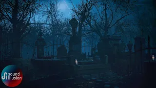 Haunted Graveyard At Night Ambience [Spooky Halloween Sounds]