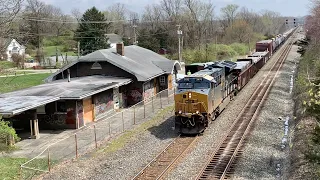 Look What's Happening To Abandoned Train Station, CSX Trains Speeding Under Me & 4 Track RR Crossing