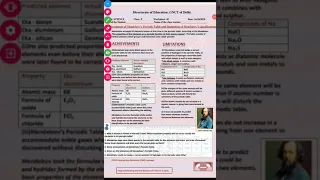 | Worksheet-45 (16/10/20) Solutions Class 10 in English | Mendeleev's Periodic Table |