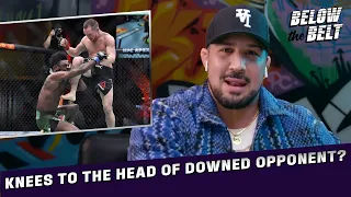 Should Knees to the Head of a Grounded Opponent be Allowed? | BELOW THE BELT Clips