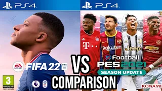 FIFA 22 Vs eFootball PES 2021 PS4