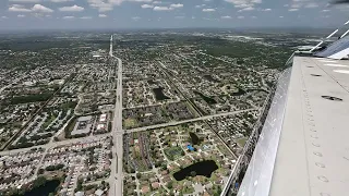 Flying into West Palm Beach International in the Cessna 208 Seaplane