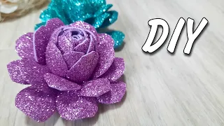 Glitter foam sheet craft ideas flowers | Easy diy flowers | Flower making