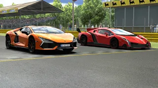 Lamborghini Revuelto vs Lamborghini Veneno at Monza Full Course