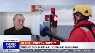 EU's asymmetric oil and gas dependence on Russia & the Ukraine war - O'Donnell CGTN live TV 22 02 22