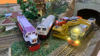 Kereta api bb 304,kereta api bb 300 menabrak kereta cc 201 dan ditabrak kereta api vintage