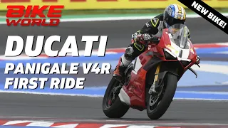 New Ducati Panigale V4R | First Ride On Track Around Misano