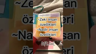 ~Zeki insan özellikleri ve ~Nadir insan belirtileri