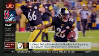 Le'Veon Bell is STILL absent from training camp!! How bad is that for the Steelers!?! |SportsCenter|