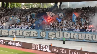 Zürcher Südkurve - Pyro - FC Zürich - FC Wohlen - 03.06.17