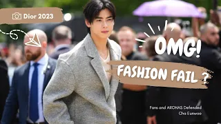 Netizens React to Cha Eunwoo's Outfit  at Dior Summer 2024 Fashion Show