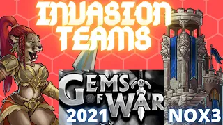 Invasion Event Teams | Gems of War Event Guide 2021 | NO MYTHIC NO legendary NO DB | Kartek towers